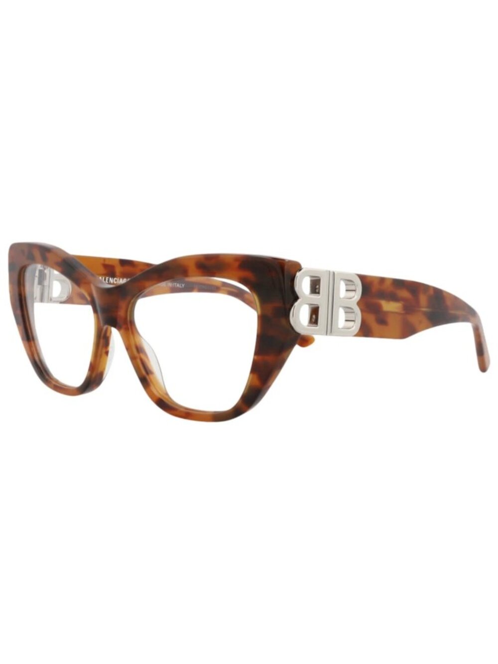New Balenciaga Women's Eyeglasses Cat Eye Recycled Acetate Frame Havana Havana